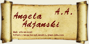 Angela Ađanski vizit kartica